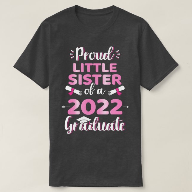 Stolze kleine Schwester eines Abschlusses 2022 cl T-Shirt (Design vorne)