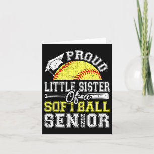 Stolze kleine Schwester eines Softball-Absolventen Karte