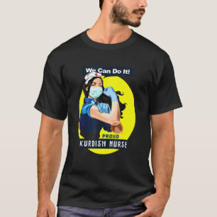 Stolze kurdische Frontarbeiterin Rosie Riveter Kra T-Shirt