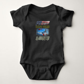 Stolze Küstenwache-Tochter Flag Amerikanische Held Baby Strampler