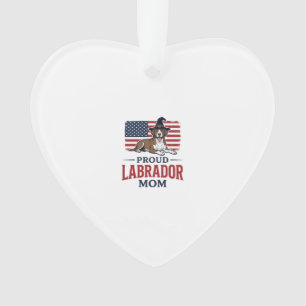 Stolze Labrador-Mama - Patriotisches Hund-Hallowee Ornament