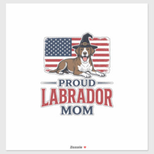 Stolze Labrador-Mama patriotisches Hund-Halloween- Aufkleber