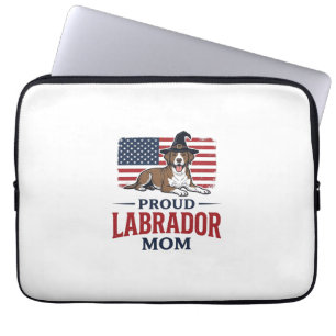 Stolze Labrador-Mama patriotisches Hund-Halloween- Laptopschutzhülle