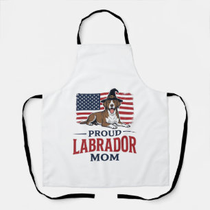 Stolze Labrador-Mama patriotisches Hund-Halloween- Schürze