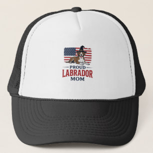 Stolze Labrador-Mama patriotisches Hund-Halloween- Truckerkappe