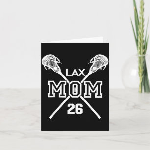 Stolze Lacrosse-Mutter #26 lax Spielerin Nummer 26 Karte