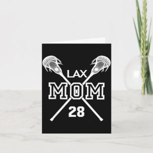 Stolze Lacrosse-Mutter #28 lax Spielerin Nummer 28 Karte