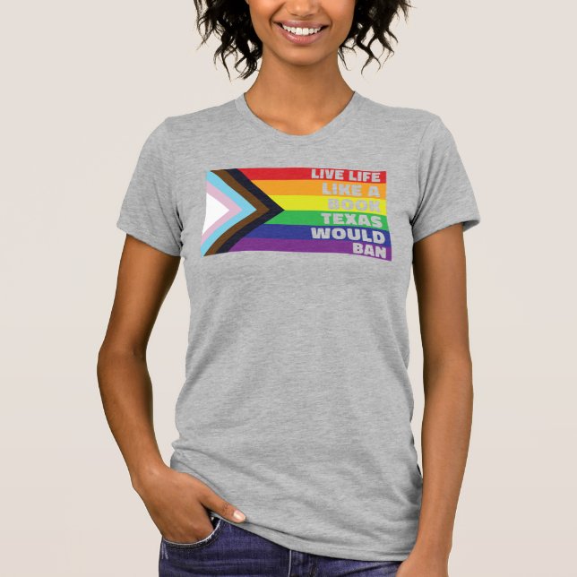 Stolze LGBTQ Gay Lesbian Trans Live like Book T-Shirt (Vorderseite)
