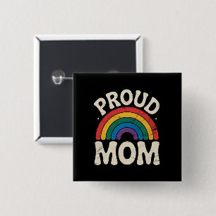 Stolze LGBTQ-Mutter Gay Pride Regenbogen Muttertag Button