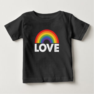 Stolze Liebe ist Liebe Gay Equality Rainbow LGBTQ Baby T-shirt