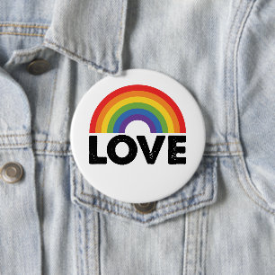 Stolze Liebe ist Liebe Gay Equality Rainbow LGBTQ Button