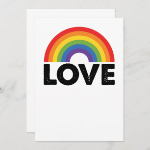 Stolze Liebe ist Liebe Gay Equality Rainbow LGBTQ Einladung