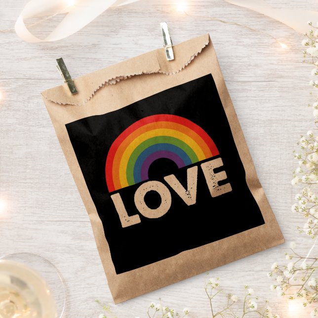 Stolze Liebe ist Liebe Gay Equality Rainbow LGBTQ Geschenktütchen (Ausgeschnitten)