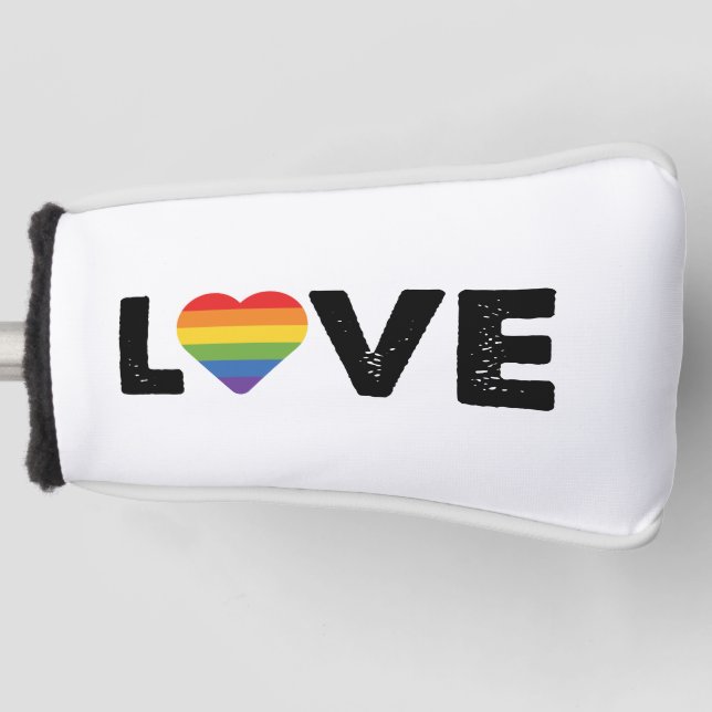 Stolze Liebe ist Liebe Gay Equality Rainbow LGBTQ Golf Headcover (Vorderseite)