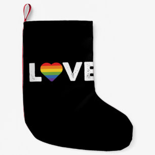 Stolze Liebe ist Liebe Gay Equality Rainbow LGBTQ Kleiner Weihnachtsstrumpf