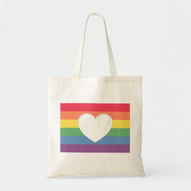 Stolze Liebe ist Liebe Regenbogenfarbe Tote Beutel Tragetasche (Vorne)