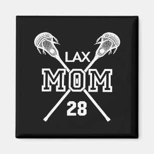Stolze Liebe Lacrosse-Mutter #28 lax Spieler Numme Magnet