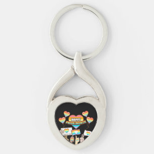 Stolze Liebe. Liebe ist fair. Stolz Monat. Schlüss Schlüsselanhänger