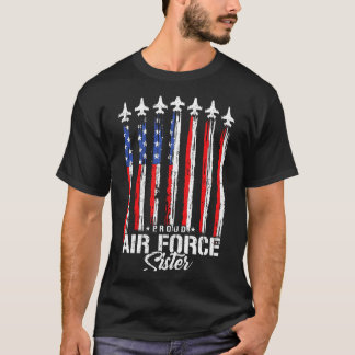 Stolze Luftwaffe-Schwesterflagge USA-Familie passe T-Shirt
