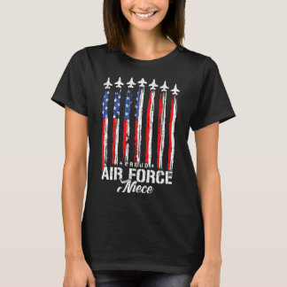 Stolze Luftwaffen-Nichte Flagge USA Familie passen T-Shirt