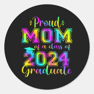 Stolze Mama 2024 Graduate Phantastische Uni Runder Aufkleber