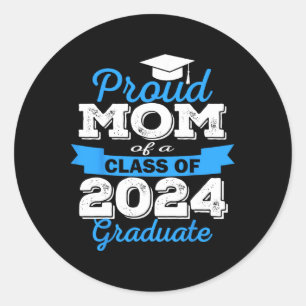 Stolze Mama 2024 Graduate Phantastische Uni Runder Aufkleber