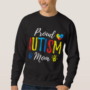 Stolze Mama Autismus Bewusstseinsfamilie Matching Sweatshirt