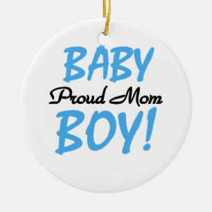 Stolze Mama-Baby-Jungen-Geschenke Keramik Ornament