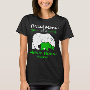 Stolze Mama-Bär-Psychische-Gesundheits-Bewusstsein T-Shirt