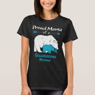 Stolze Mama-Bärin Scleroderma-Bewusstsein T-Shirt