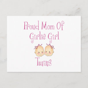 Stolze Mama der Girl Twins Postkarte