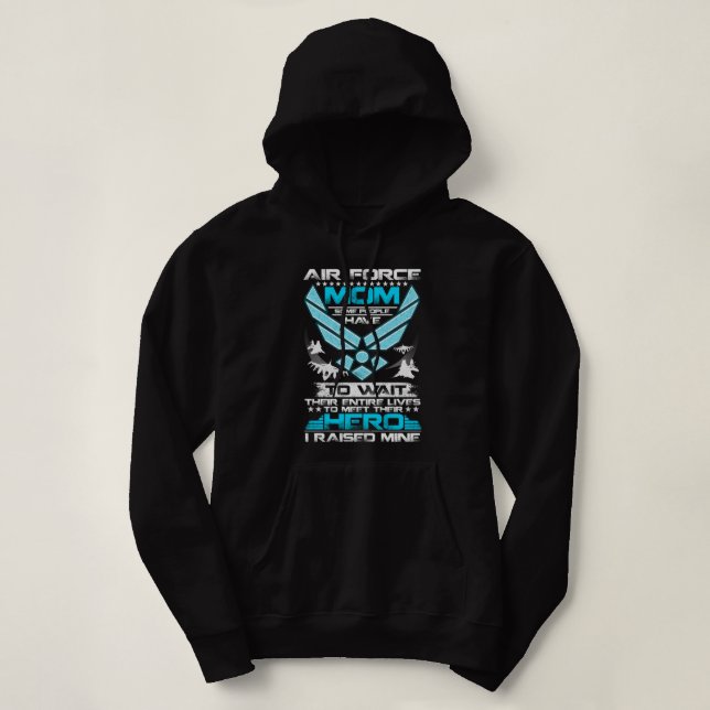 Stolze Mama der Luftwaffe US-Heart Military Mütter Hoodie (Design vorne)