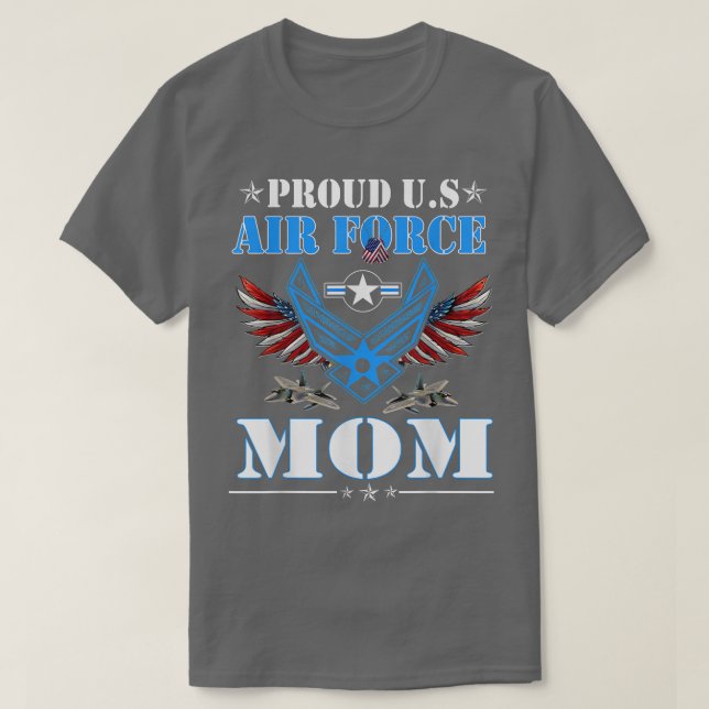 Stolze Mama der Militärfamilie der US-Luftwaffe zu T-Shirt (Design vorne)