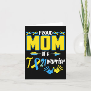 Stolze Mama des T21 Warrior Down Syndrom Bewusstse Karte