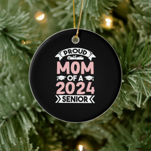 Stolze Mama einer 2024-Abschluss-Klasse von 202 Keramik Ornament (Baum)