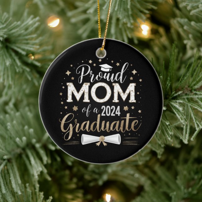 Stolze Mama einer 2024-Grad-Klasse Keramik Ornament (Baum)