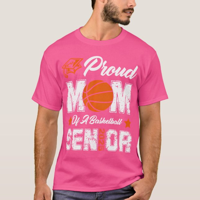 Stolze Mama einer Basketball Senior Class von 2025 T-Shirt (Vorderseite)