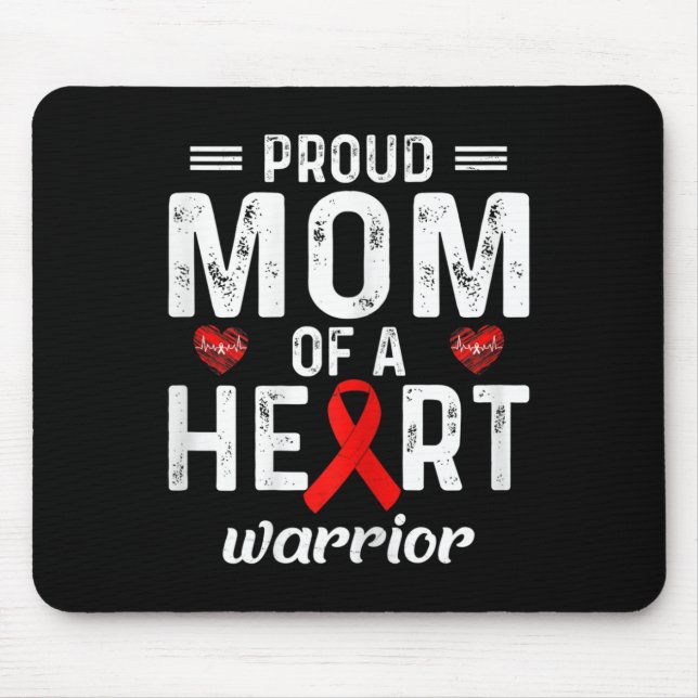 Stolze Mama einer Herzkrankheit Mousepad (Vorne)
