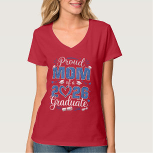 Stolze Mama einer Klasse von 2026 Absolventen 2026 T-Shirt