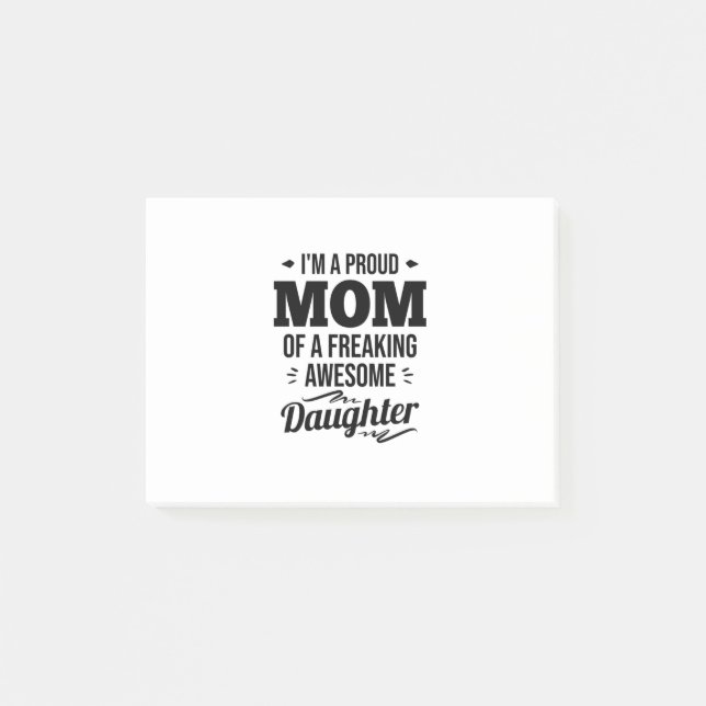 Stolze Mama einer Phantastischen Tochter Post-it Klebezettel (Vorderseite)