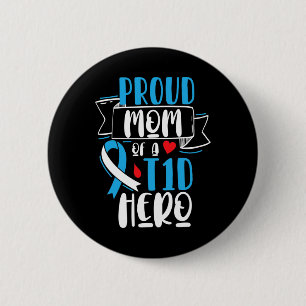 Stolze Mama einer T1d Hero Typ 1 Diabetes Mama Awa Button