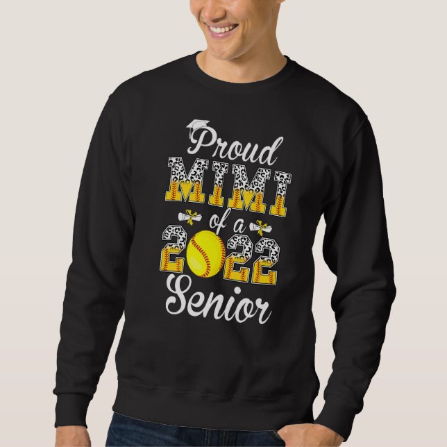 Stolze Mama eines 2022 Leopard Softball Game D Sweatshirt (Vorderseite)
