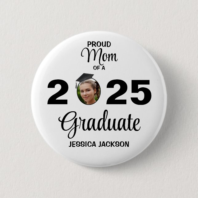 Stolze Mama eines 20xx Graduate Button (Vorderseite)