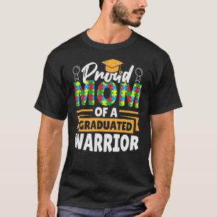 Stolze Mama eines abgestuften Krieger-Autismus-Bew T-Shirt