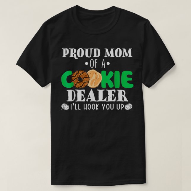 Stolze Mama eines Cookie-Dealer-Truppenführers zum T-Shirt (Design vorne)