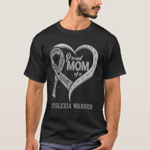 Stolze Mama eines Dyslexie-Kriegerkrabbelherzes T-Shirt