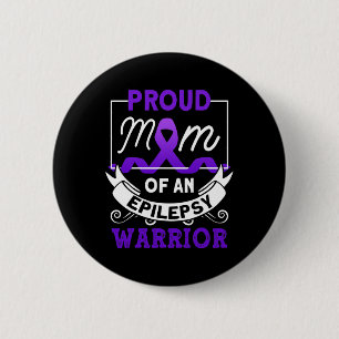 Stolze Mama eines Epilepsie-Krieger-Epilepsie-Awar Button