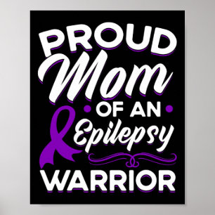Stolze Mama eines Epilepsie-Krieger-Epilepsie-Awar Poster