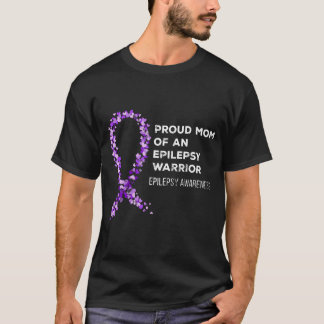 Stolze Mama eines Epilepsie-Krieger-Epilepsie-Awar T-Shirt