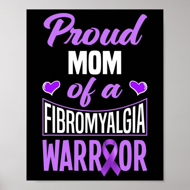Stolze Mama eines Fibromyalgie-Kriegers 1 Poster (Vorne)